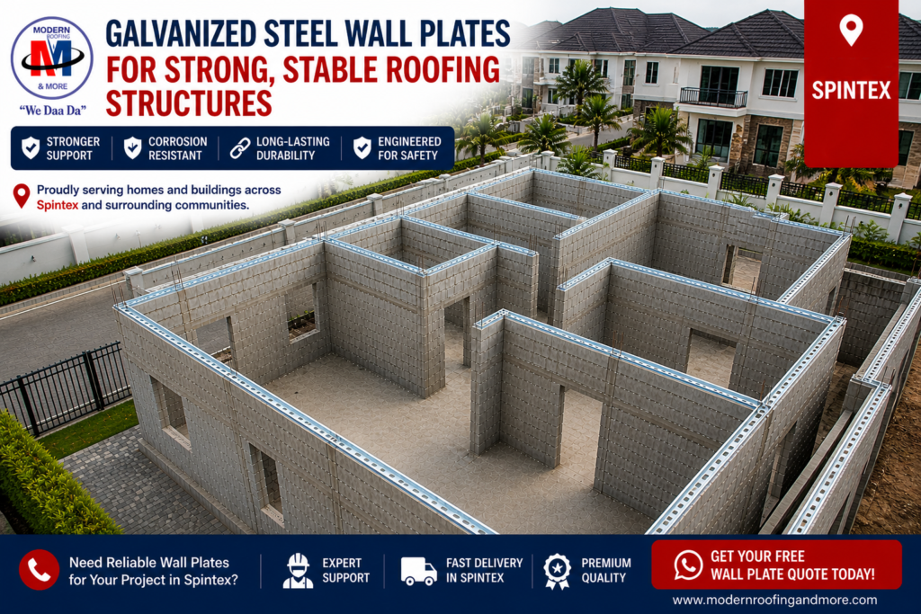steel wall plate for roofing support installation